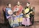 China:Three Chinese women with bound feet, Qing Dynasty (1870)